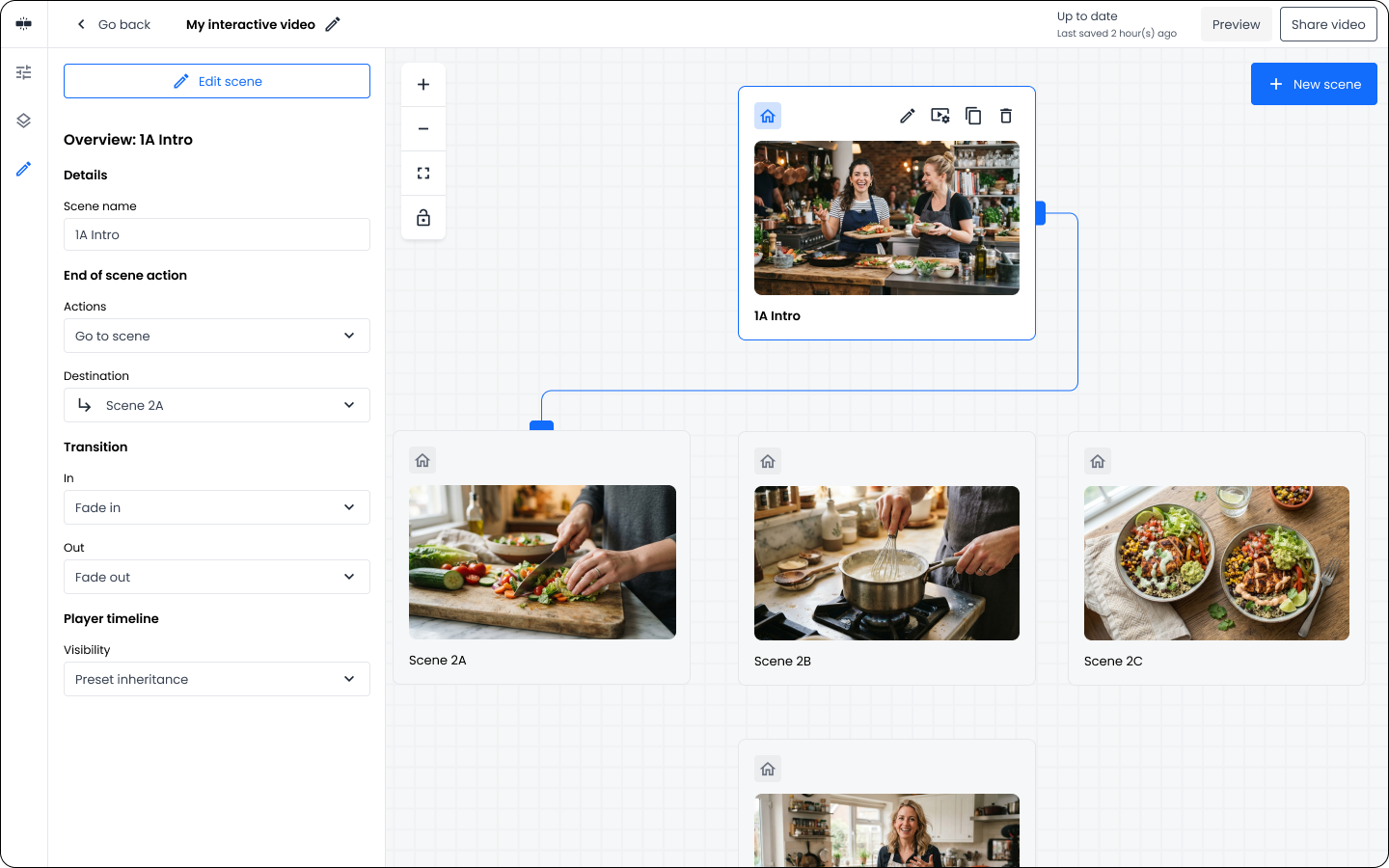 Interact: new project screen